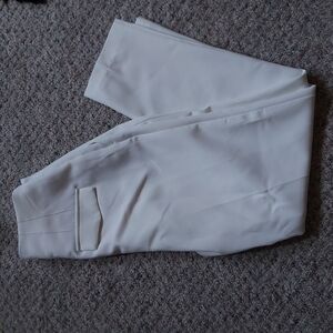 Dynamite White Dress Pants with Matte Finish